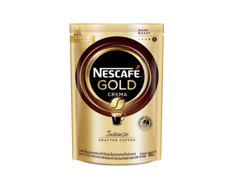 Nescafe Gold Crema on the white background