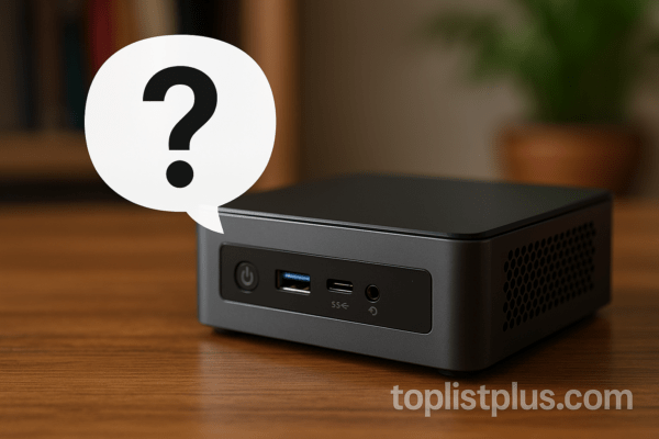 Mini PC พร้อมเครื่องหมายคำถาม