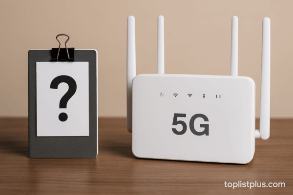 รูปภาพเราเตอร์ใส่ซิม 5G พร้อมคำถามเพื่อประกอบบทความหัวข้อ "เราเตอร์ใส่ซิม 5G ยี่ห้อไหนดี"
