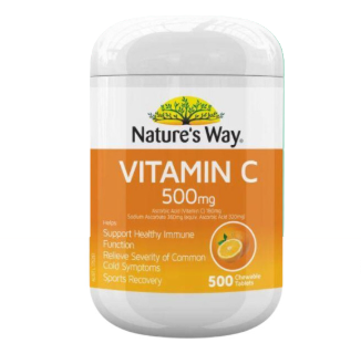 วิตามินเสริมภูมิคุ้มกัน ยี่ห้อไหนดี - Nature’s Way Vitamin C 500 mg Chewable