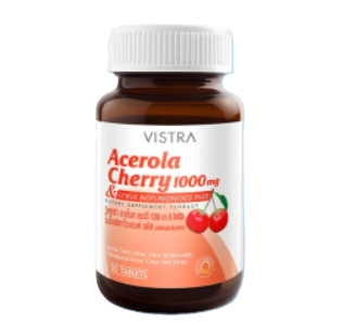 วิตามินเสริมภูมิคุ้มกัน ยี่ห้อไหนดี - Vistra Acerola Cherry 1000 mg