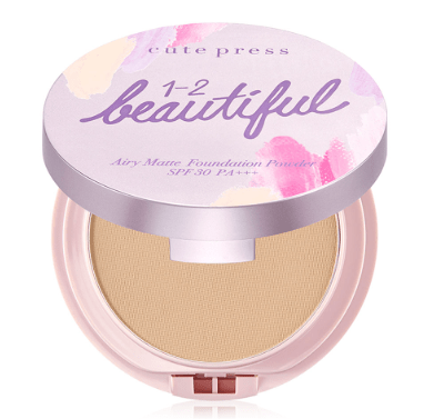 แป้งพัฟ Cute Press 1-2 Beautiful Matte Coverage Powder Foundation