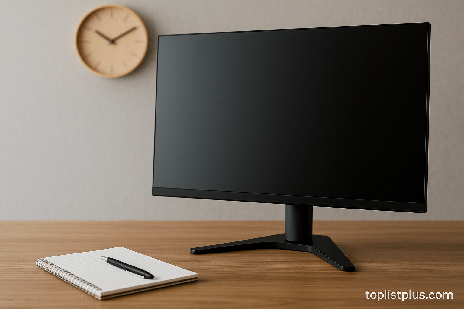 จอคอม ยี่ห้อไหนดี พร้อมตะกร้าช้อปปิ้งและกล่องสินค้า บนโต๊ะไม้กับโน้ตบุ๊ก