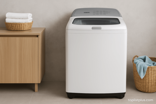 เครื่องซักผ้า Samsung ฝาบน 15 kg รุ่นไหนดี ในห้องซักผ้าสไตล์มินิมอล