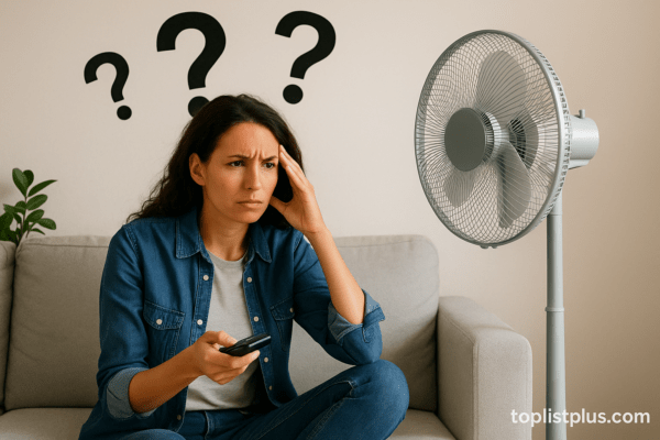 ภาพประกอบคำถามที่พบบ่อย พัดลมตั้งพื้น ยี่ห้อไหนดี แสดงบรรยากาศห้องนั่งเล่นพร้อมพัดลมตั้งพื้น