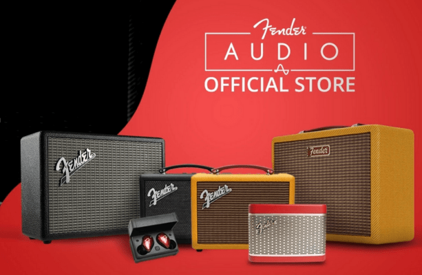 เคล็ดลับการเลือกซื้อ ลําโพง Fender รุ่นไหนดี ภาพลำโพงพกพาหลายรุ่นวางบนโต๊ะไม้