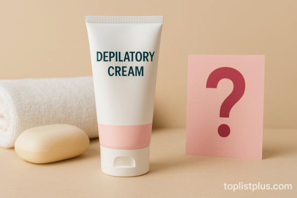 ภาพครีมกําจัดขนจุดซ่อนเร้น ยี่ห้อไหนดี พร้อมอุปกรณ์อาบน้ำและการจัดวางที่ดูสะอาดตา