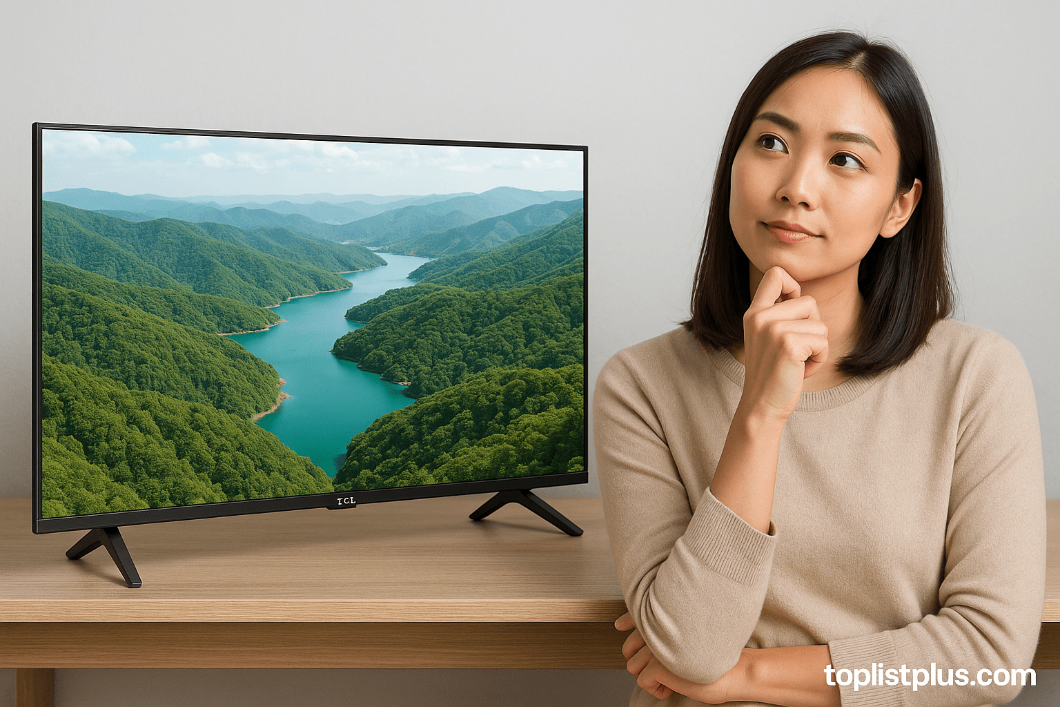 กราฟิกแนะนำวิธีการเลือกซื้อทีวี TCL ตามซีรีส์และขนาดห้อง