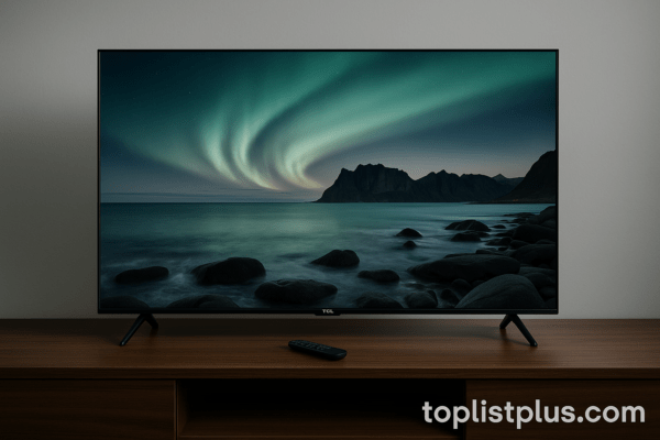 ภาพห้องนั่งเล่นที่มีทีวี TCL จัดวางอย่างสวยงาม ใช้ตกแต่งบทความ SEO สำหรับหัวข้อ ทีวี TCL รุ่นไหนดี