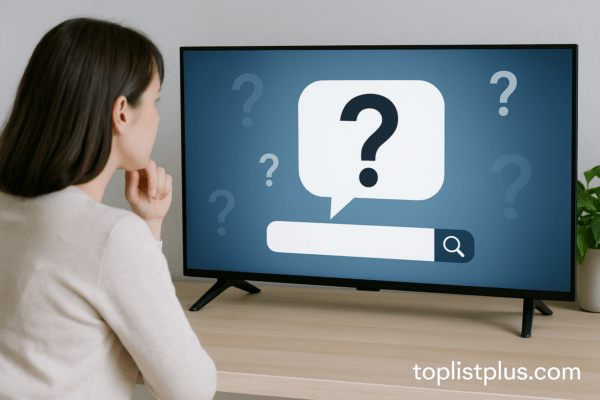 ภาพประกอบสำหรับบทความ SEO หัวข้อคำถามที่พบบ่อย แสดงทีวี TCL ในห้องนั่งเล่นทันสมัย ใช้ประกอบเนื้อหา "ทีวี TCL รุ่นไหนดี"