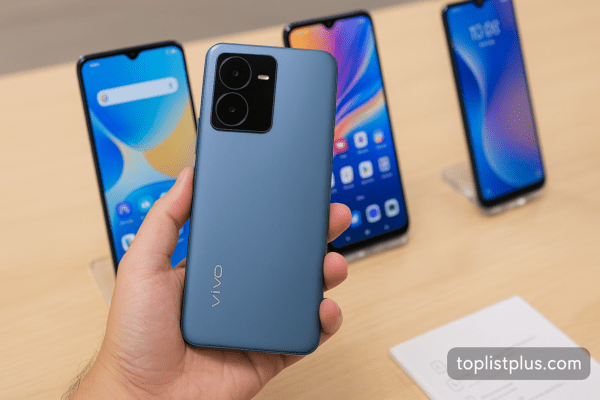 ภาพโทรศัพท์ Vivo ราคาไม่เกิน 3000 รุ่นไหนดี บนโต๊ะไม้ ใช้สำหรับประกอบบทความ SEO หัวข้อเคล็ดลับการเลือกซื้อ