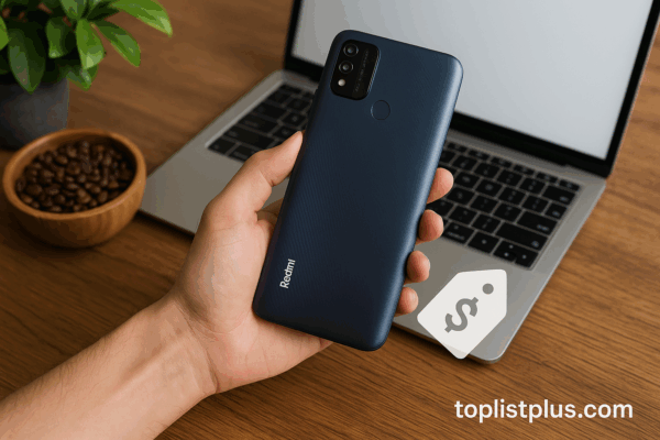 เคล็ดลับการเลือกซื้อ โทรศัพท์ Redmi ราคาไม่เกิน 3000 รุ่นไหนดี พร้อมภาพประกอบมือถือ Redmi วางข้างโน้ตบุ๊ก