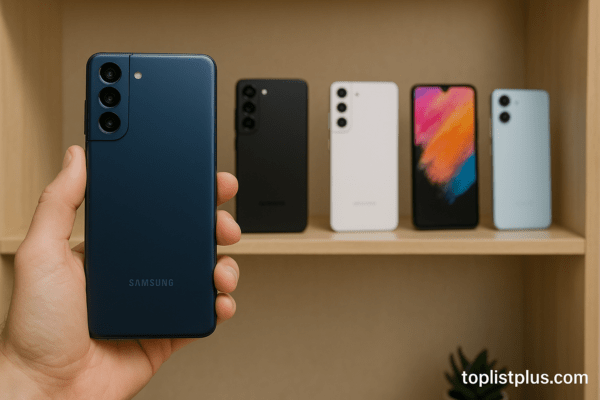 ภาพโทรศัพท์ Samsung รุ่นต่าง ๆ จัดเรียงอย่างสวยงาม ใช้ประกอบบทความเคล็ดลับการเลือกซื้อ โทรศัพท์ Samsung ราคาไม่เกิน 20000 รุ่นไหนดี