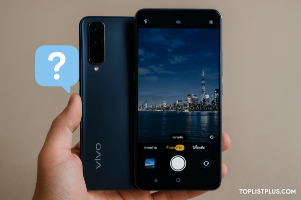 ภาพโทรศัพท์ vivo ถ่ายรูปกลางคืน รุ่นไหนดี แสดงโหมดถ่ายภาพกลางคืนพร้อมวิวเมืองยามค่ำ