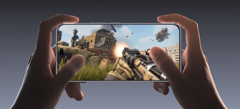 มือถือ HONOR กำลังเล่นเกมยิงปืน (FPS) ในแนวนอน แสดงให้เห็นถึงประสิทธิภาพการเล่นเกม ซึ่งเป็นหนึ่งใน 5 เหตุผลที่คนเลือก HONOR มากกว่าแบรนด์อื่น