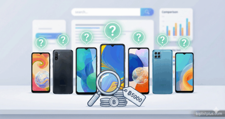 ภาพประกอบสำหรับบทความคำถามที่พบบ่อย เกี่ยวกับการเลือกซื้อ โทรศัพท์ Android ไม่เกิน 5000 รุ่นไหนดี