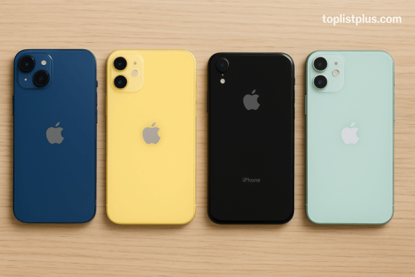 ภาพ iPhone หลายรุ่นเรียงกันบนโต๊ะไม้ แสดงถึงแนวทางเลือกซื้อ iPhone ราคาประหยัด รุ่นไหนดี สำหรับประกอบบทความเคล็ดลับการเลือกซื้อ