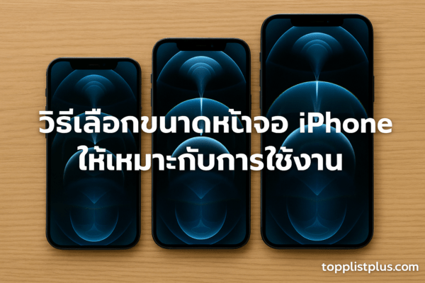 ภาพประกอบบทความ วิธีเลือกขนาดหน้าจอ iPhone ให้เหมาะกับการใช้งาน แสดง iPhone หลายรุ่นเรียงตามขนาดหน้าจอจากเล็กไปใหญ่