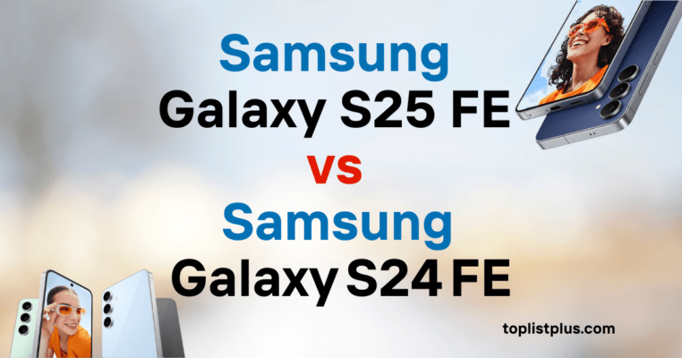 ภาพประกอบ Samsung Galaxy S25 FE vs Samsung Galaxy S24 FE แสดงสมาร์ตโฟนทั้งสองรุ่นในดีไซน์ใหม่พร้อมเปรียบเทียบรูปลักษณ์และโทนสี
