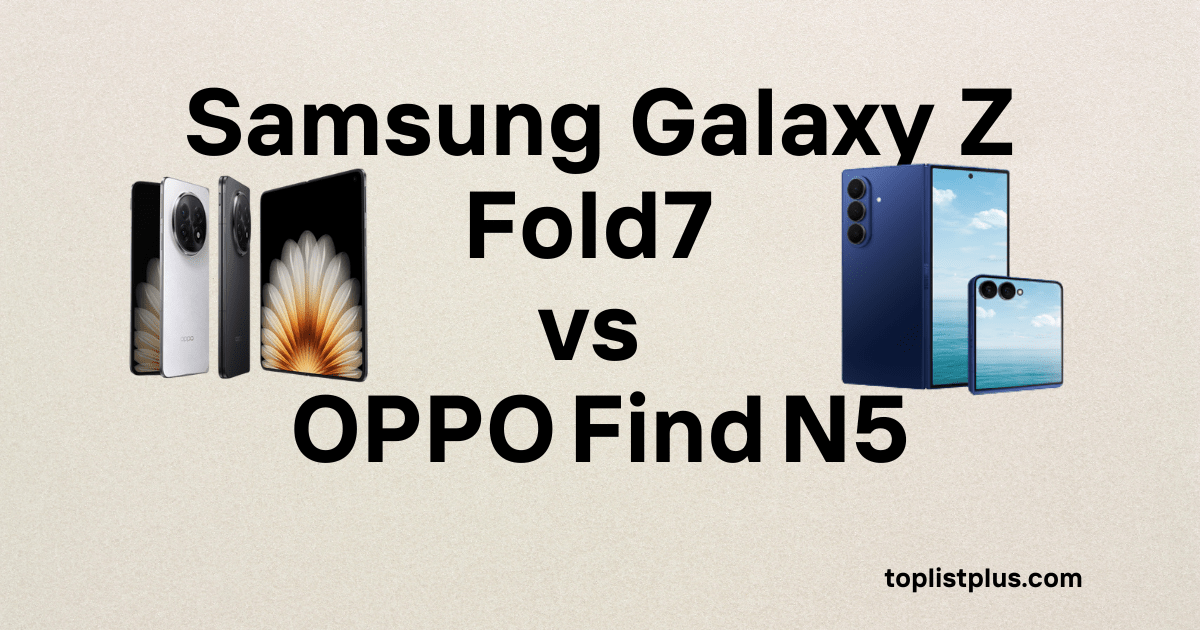 ภาพหน้าปก Samsung Galaxy Z Fold7 vs OPPO Find N5 สำหรับบทความรีวิวเปรียบเทียบสมาร์ตโฟนจอพับระดับเรือธง