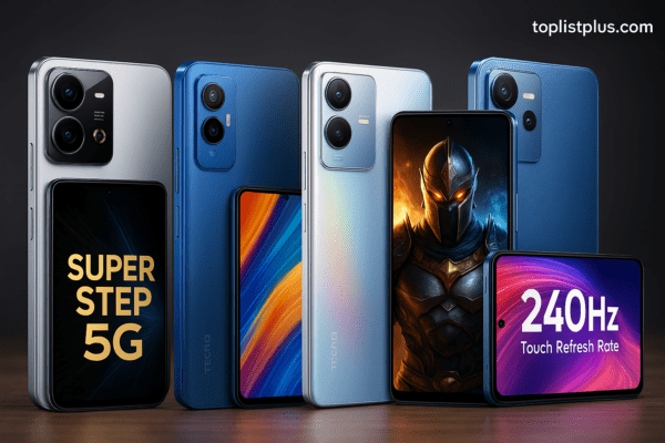 โทรศัพท์ TECNO เล่นเกมลื่น รุ่นไหนดี แสดงดีไซน์สมาร์ทโฟนรุ่นใหม่หลายเครื่องพร้อมกราฟิกเกมคมชัด เหมาะสำหรับใช้ประกอบบทความรีวิวเคล็ดลับการเลือกซื้อ