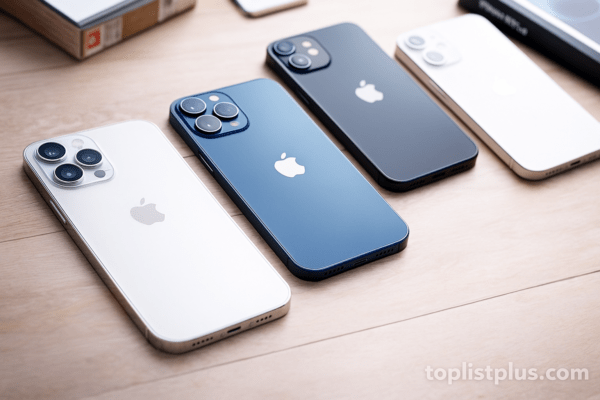 ภาพเคล็ดลับการเลือกซื้อ iPhone ราคาไม่เกิน 40000 รุ่นไหนดี แสดงโทรศัพท์ iPhone หลายรุ่นวางเรียงอย่างเรียบหรูบนโต๊ะไม้ พร้อมแสงธรรมชาติ