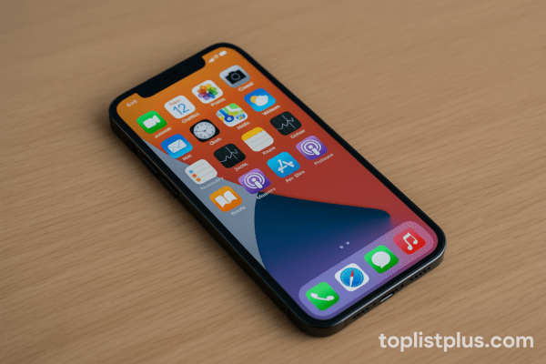 ภาพประกอบบทความ “ทริกการใช้งาน iPhone ที่ทุกคนควรรู้” แสดง iPhone วางบนโต๊ะไม้ในบรรยากาศเรียบหรู แสงธรรมชาติสะท้อนจากหน้าจออย่างสมจริง