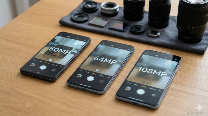 กล้อง 50MP vs 64MP vs 108MP ต่างกันไหม