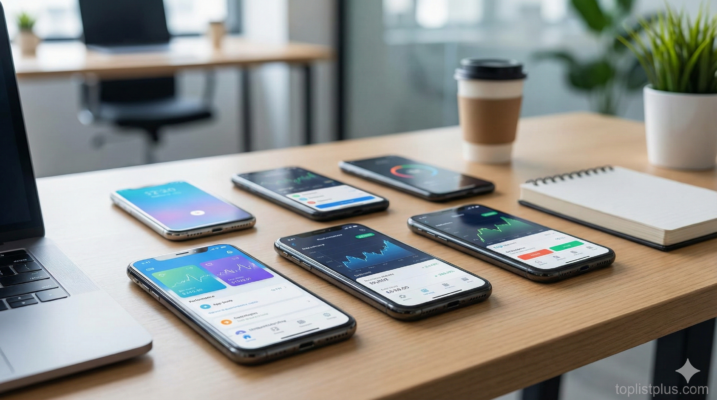 ภาพกลุ่มโทรศัพท์มือถือหลายรุ่นที่กำลังถูกเปรียบเทียบการใช้งานบนโต๊ะทำงาน เพื่อหาคำตอบว่า โทรศัพท์ RAM 8GB รุ่นไหนดี
