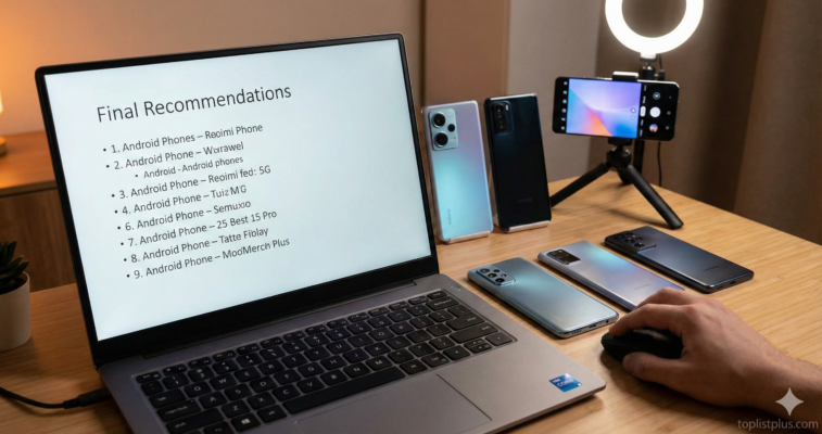 บทสรุปการรีวิวบนหน้าจอโน้ตบุ๊กพร้อมโทรศัพท์มือถือหลายรุ่น เพื่อตอบโจทย์ว่า โทรศัพท์ Android ถ่าย TikTok รุ่นไหนดี