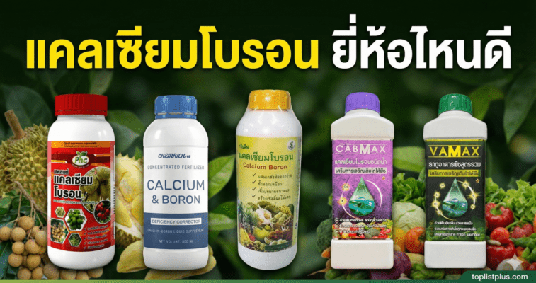 รวมสินค้า แคลเซียมโบรอน ยี่ห้อไหนดี สำหรับพืชผักและผลไม้