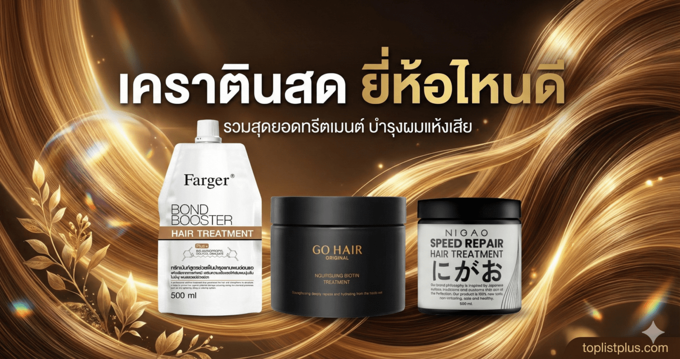 หน้าปกบทความรีวิว เคราตินสด ยี่ห้อไหนดี รวม 3 แบรนด์ดัง Farger, Go Hair และ Nigao