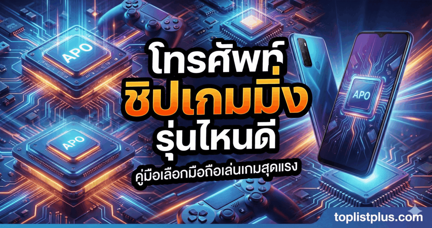 รูปภาพประกอบบทความ โทรศัพท์ ชิปเกมมิ่ง รุ่นไหนดี แสดงรูปชิปประมวลผล สมาร์ทโฟน และจอยเกม