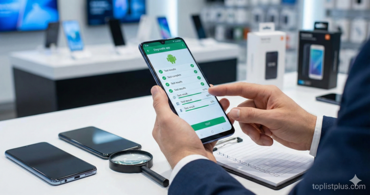 ภาพประกอบขั้นตอนการตรวจสอบระบบสัมผัสหน้าจอ ซึ่งเป็นหนึ่งในวิธีเช็คโทรศัพท์ Android ก่อนซื้อ