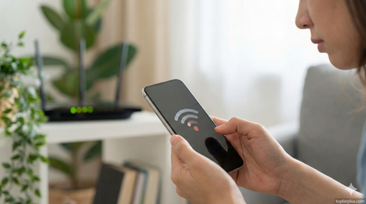 ภาพประกอบผู้ใช้งานกำลังประสบปัญหาสัญญาณอินเทอร์เน็ตช้าบนสมาร์ทโฟน ซึ่งเกี่ยวข้องกับบทความแนะนำวิธีแก้ WiFi มือถืออ่อน
