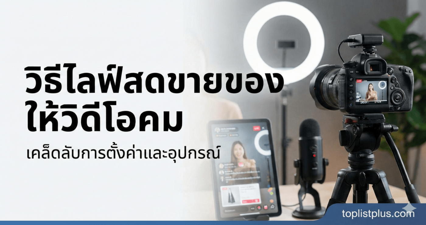 ภาพหน้าปกบทความ วิธีไลฟ์สดขายของให้วิดีโอคม พร้อมอุปกรณ์การถ่ายทำ