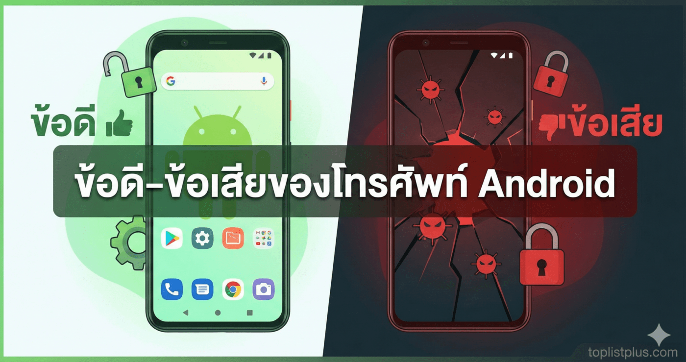 ข้อดี–ข้อเสียของโทรศัพท์ Android เปรียบเทียบจุดเด่นด้านการปรับแต่งกับข้อด้อยเรื่องความปลอดภัย
