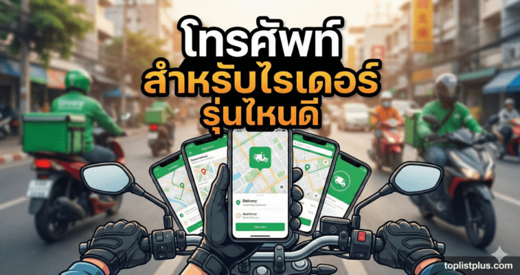 รูปหน้าปกบทความรีวิวแนะนำ โทรศัพท์ สำหรับไรเดอร์ รุ่นไหนดี ที่มีความทนทาน แบตอึด และ GPS แม่นยำ