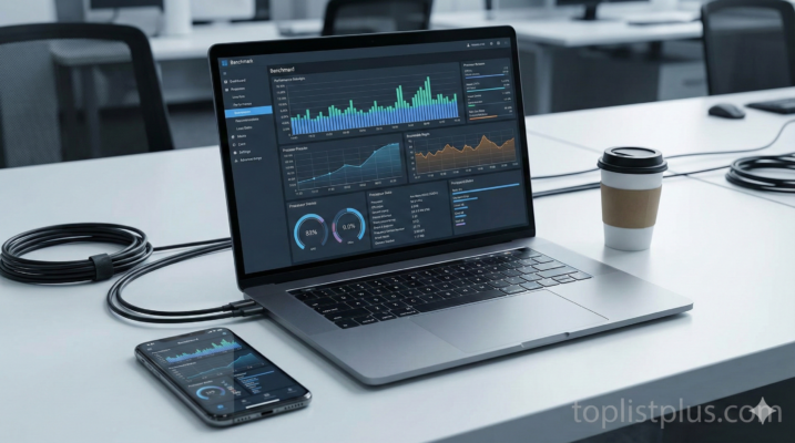 ภาพประกอบบทความ Geekbench คืออะไร แสดงหน้าจอโปรแกรมทดสอบประสิทธิภาพกราฟิกและซีพียูบนคอมพิวเตอร์แล็ปท็อปและสมาร์ทโฟน