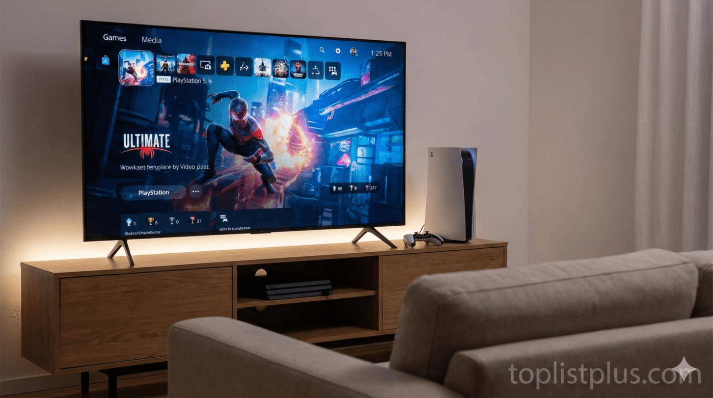 บทสรุปการเลือก ทีวี เล่น PS5 รุ่นไหนดี ให้ได้ภาพสวยคมชัดสมจริง พร้อมเครื่อง PS5 ในห้องนั่งเล่น