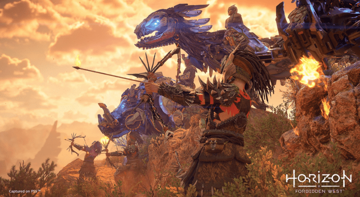 รีวิวเกม Horizon Forbidden West บน PS5 แสดงตัวละคร Aloy ท่ามกลางกราฟิกที่สวยงามสมจริงและสภาพแวดล้อมอันตระการตา