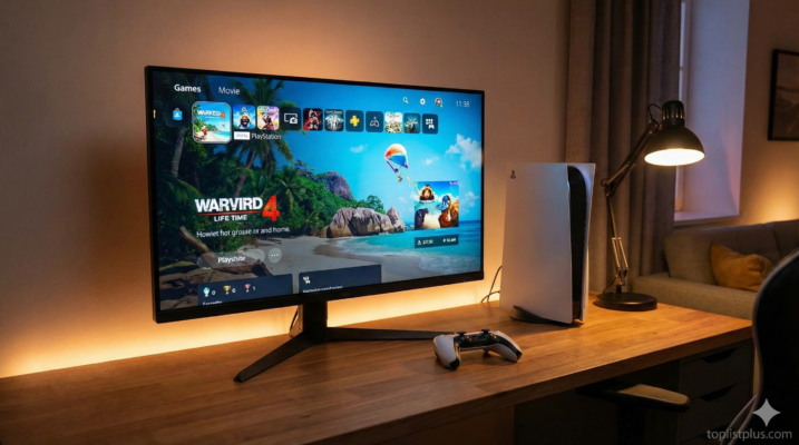 ตัวอย่างการจัดโต๊ะและจอคอมพิวเตอร์สำหรับเล่นเกม PS5 ประกอบการตัดสินใจเลือก จอคอม เล่น PS5 รุ่นไหนดี