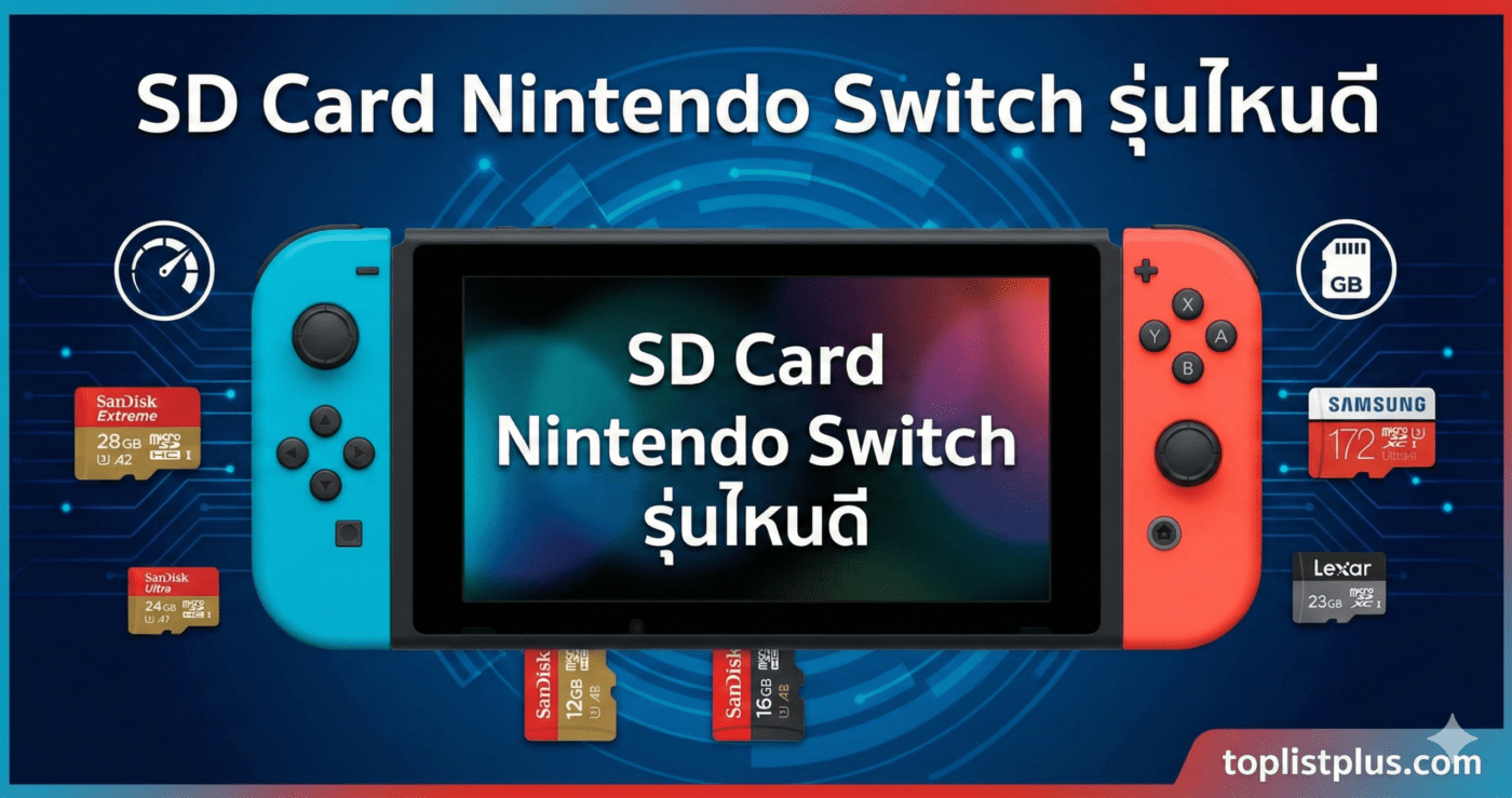 SD Card Nintendo Switch รุ่นไหนดี ภาพหน้าปกบทความแนะนำการเลือกซื้อเมมโมรี่การ์ดเพิ่มความจุสำหรับ Nintendo Switch