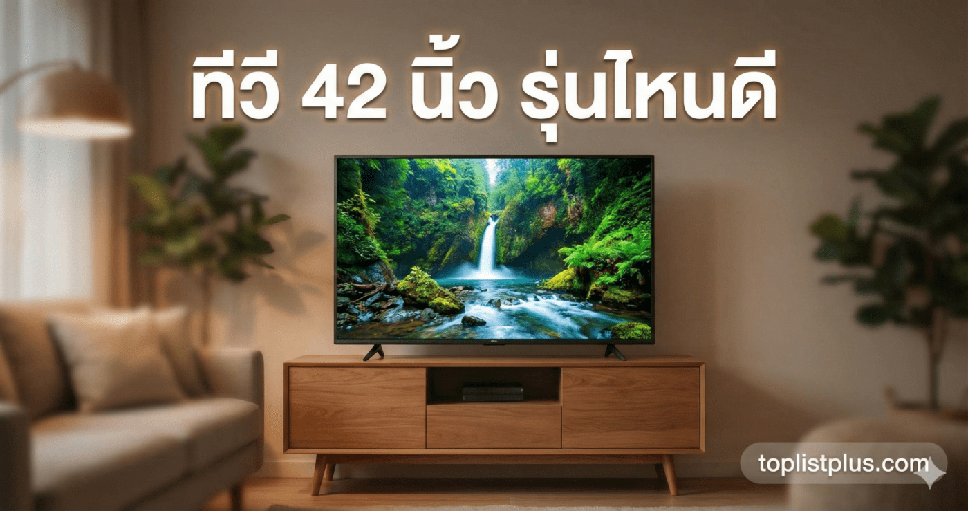 ภาพหน้าปกบทความรีวิว ทีวี 42 นิ้ว รุ่นไหนดี เปรียบเทียบสเปกและราคาล่าสุดจาก Toplistplus