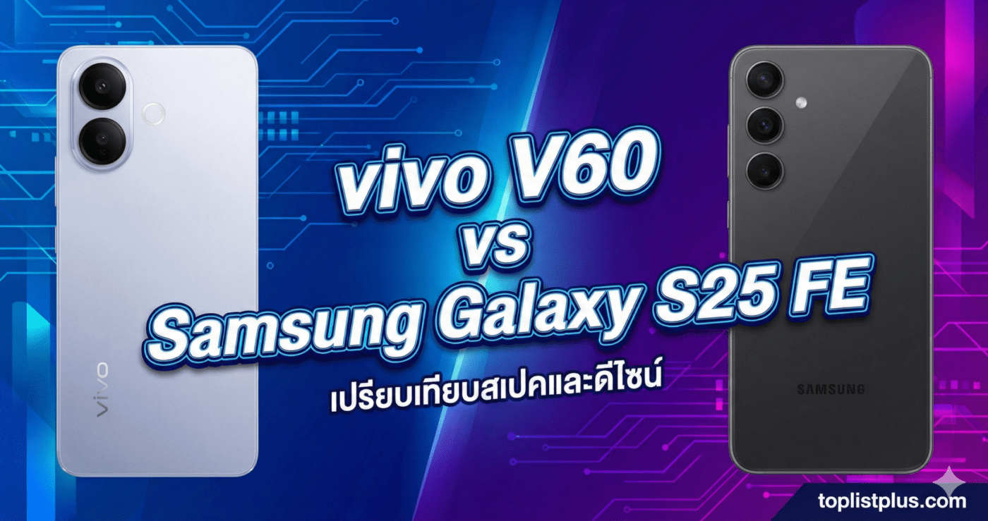 เปรียบเทียบดีไซน์ vivo V60 vs Samsung Galaxy S25 FE
